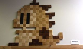 Le pixel art se décline aussi en bois