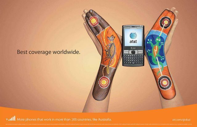 18 publicités créatives AT&T autour du monde avec des doigts #4