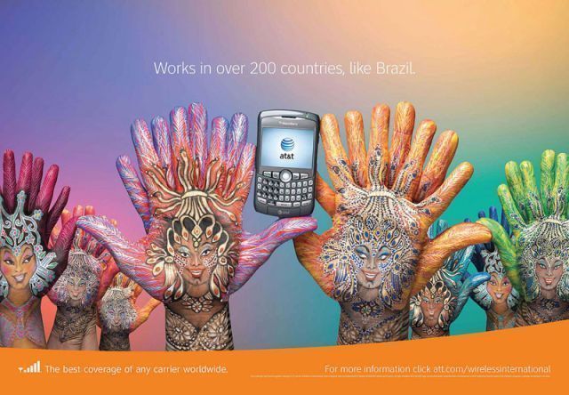 18 publicités créatives AT&T autour du monde avec des doigts #5