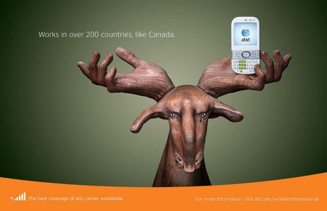 18 publicités créatives AT&T autour du monde avec des doigts #6