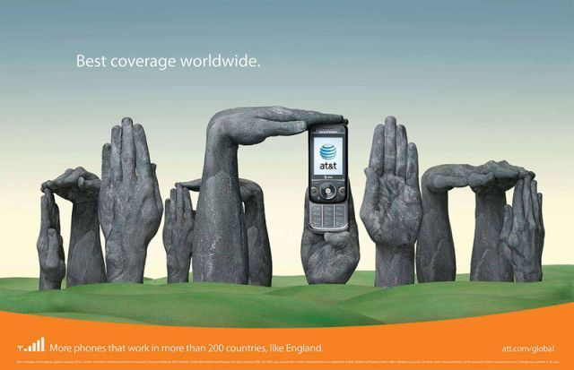 18 publicités créatives AT&T autour du monde avec des doigts #11