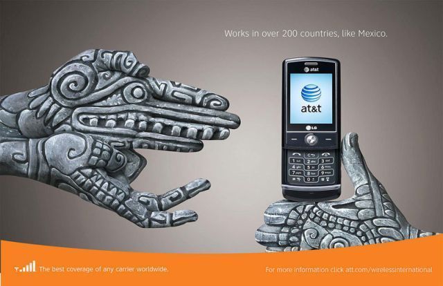18 publicités créatives AT&T autour du monde avec des doigts #15