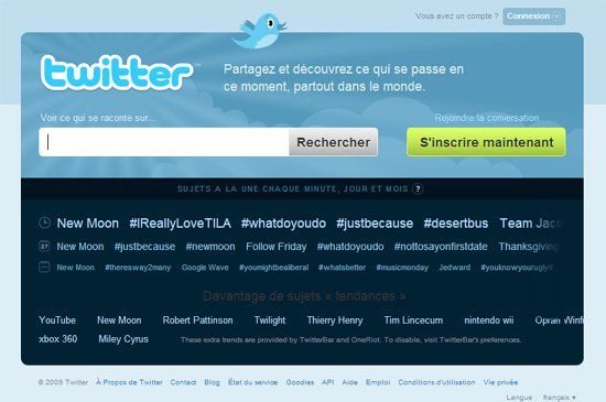 Twitter en français