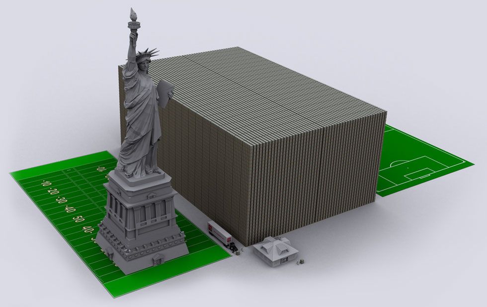 La dette américaine en billets de banque et en 3D #2