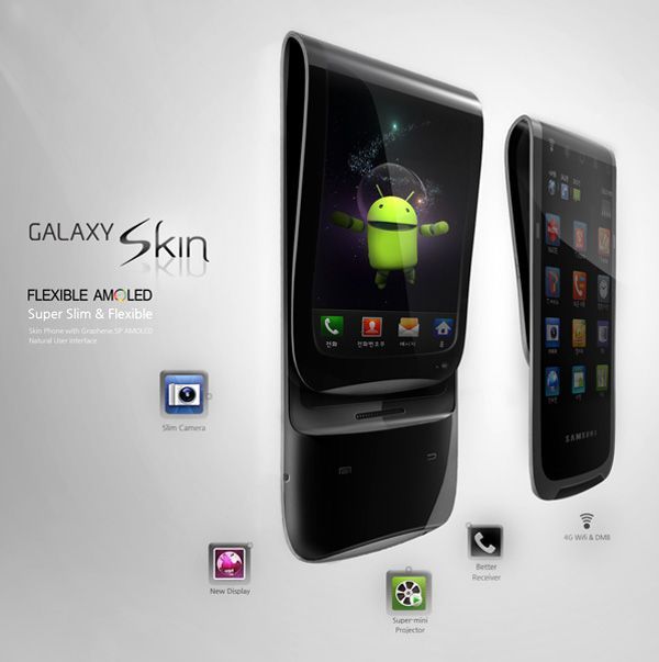 Samsung Galaxy Skin : le 1er téléphone mobile avec écran flexible