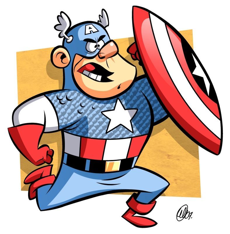 27 portraits Cartoon de Super-héros Marvel et DC #7