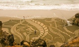 Street Art : De gigantesques fresques sur le sable