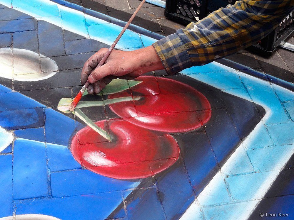 Street painting Pac-man en 3D #10