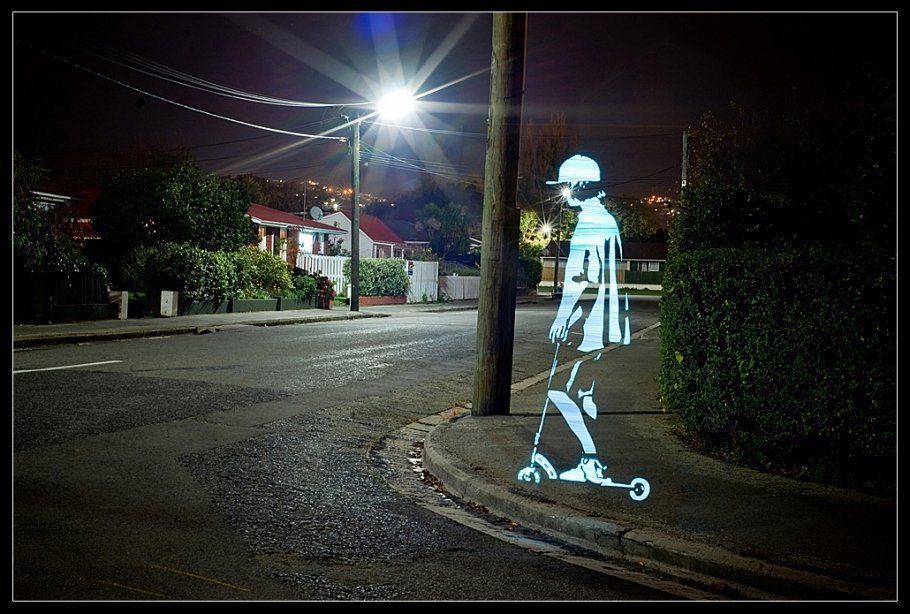 Street Art : Des fantômes en Lightpainting #17