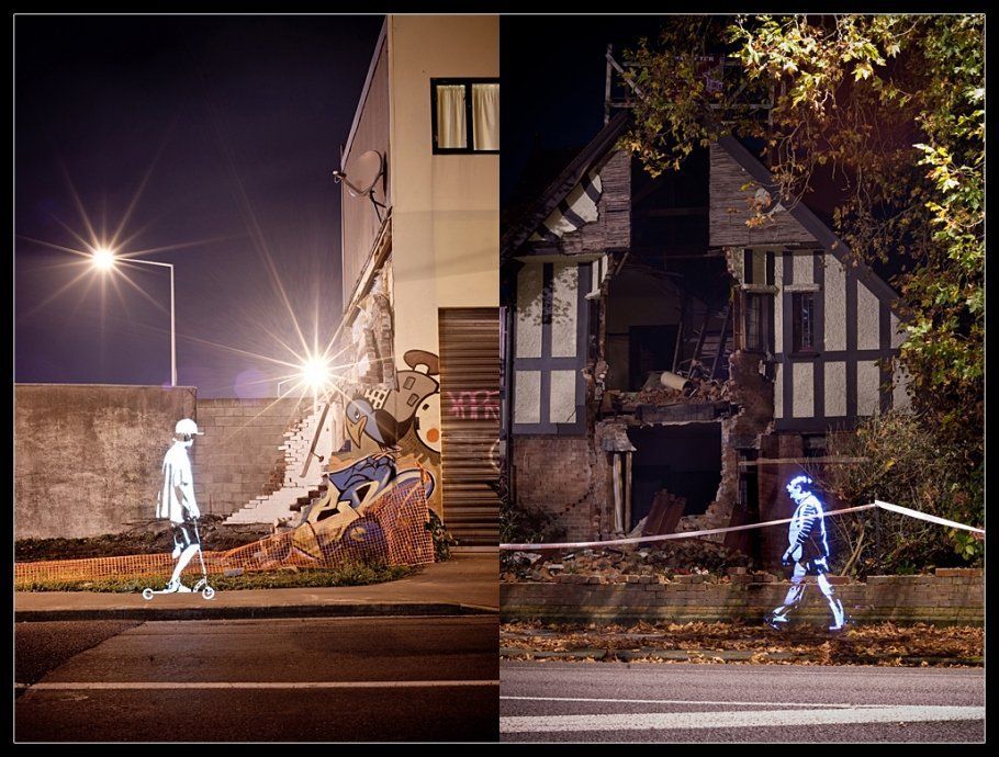 Street Art : Des fantômes en Lightpainting #19