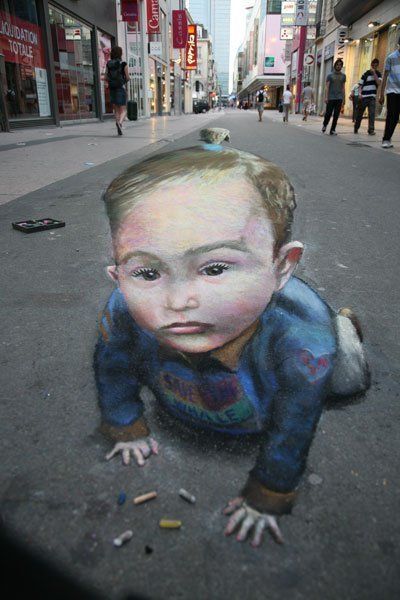 Street Art : Les incroyables fresques en trompe l'oeil de Julian Beever #23