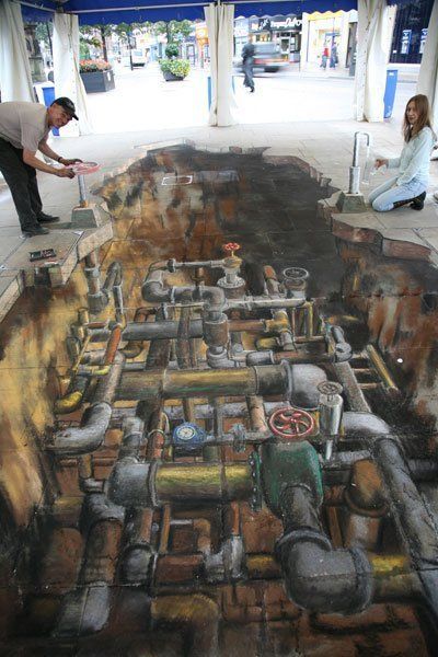 Street Art : Les incroyables fresques en trompe l'oeil de Julian Beever #10