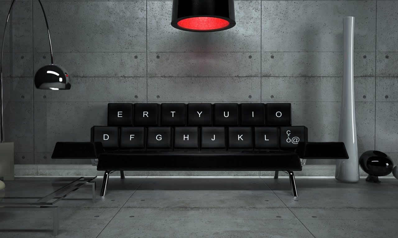 Un superbe sofa au design de clavier