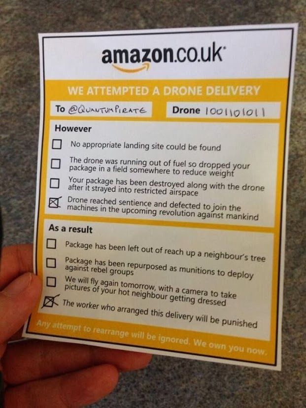 Amazon s'excuse pour l'idée de livrer ses produits par drones