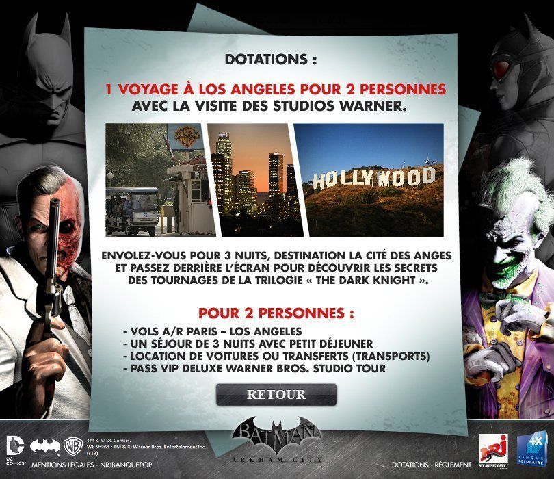 🎁 Gagne un séjour à Los Angeles pour visiter les Studios Warner avec Batman