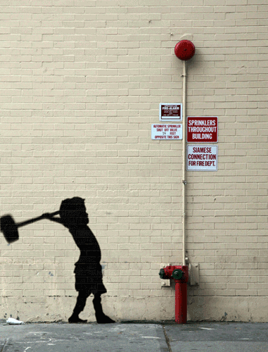 Street Art : les œuvres de Banksy prennent vie en GIF animés #13