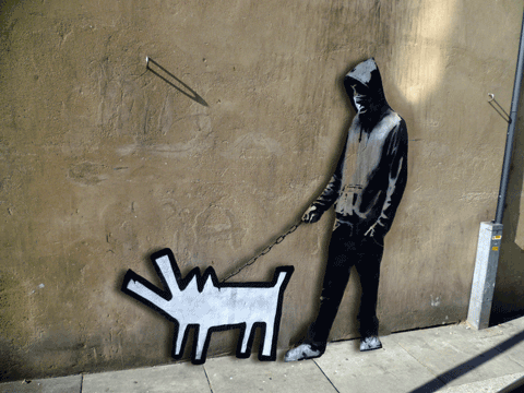 Street Art : les œuvres de Banksy prennent vie en GIF animés #3