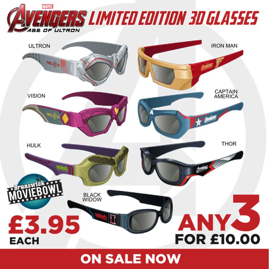 Des lunettes 3D a l’effigie des Vengeurs pour Avengers 2