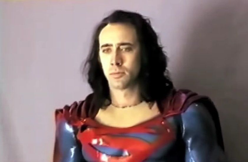 VIDÉO : Nicolas Cage essaie le costume de Superman pour ˝Superman Lives˝