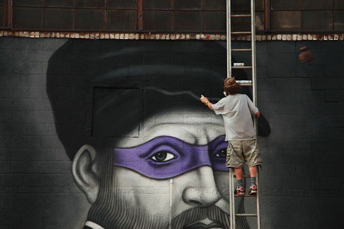 Street Art : Il peint les Tortues Ninja comme les peintres dont elles tirent leurs prénoms #2