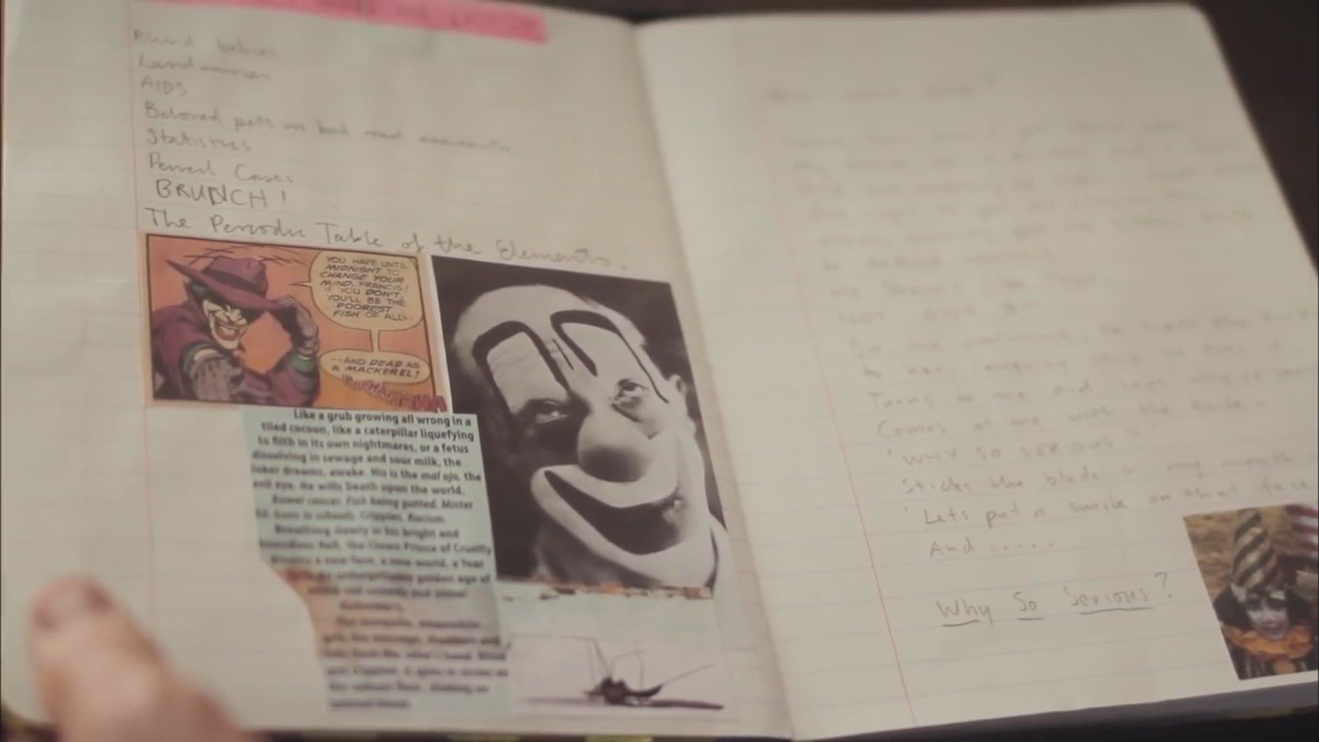 Des images du journal du Joker tenu par Heath Ledger #6