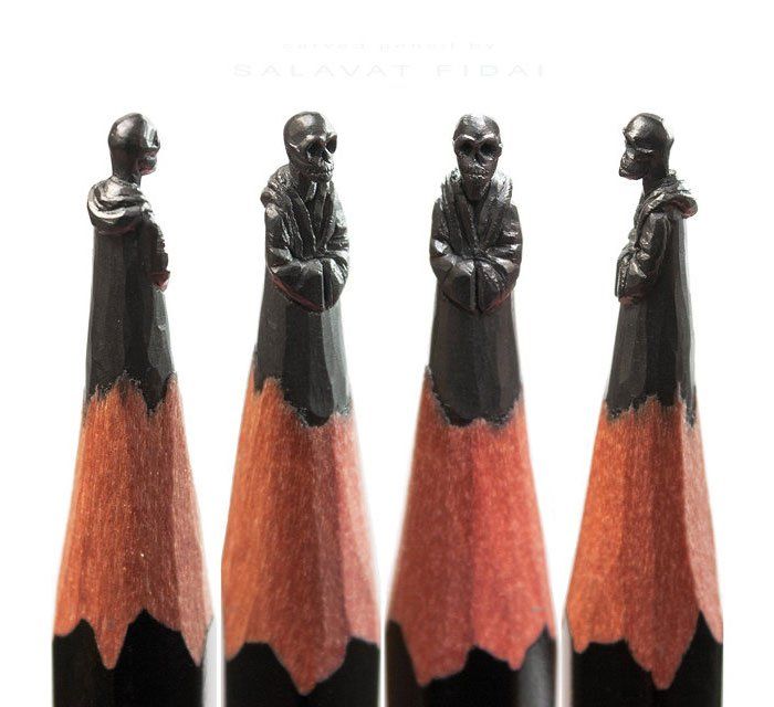 Salavat Fidai réalise de fabuleuses sculptures sur des mines de crayon #12
