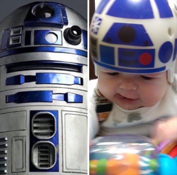 Un père fabrique des casques Star Wars pour son fils malade