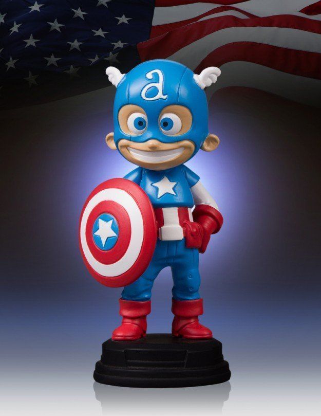 Une statue de Captain America d'après Skottie Young
