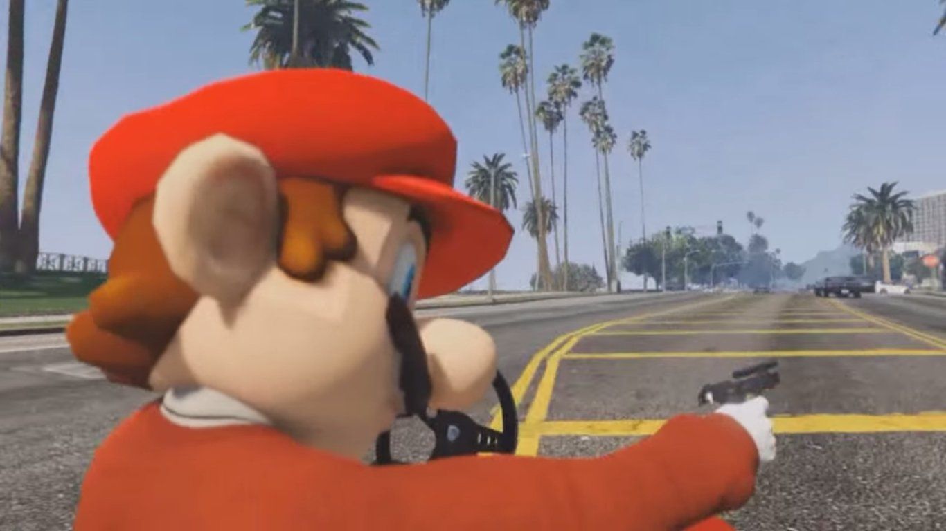 Super Mario défonce tout en Kart dans ce mod de GTA V