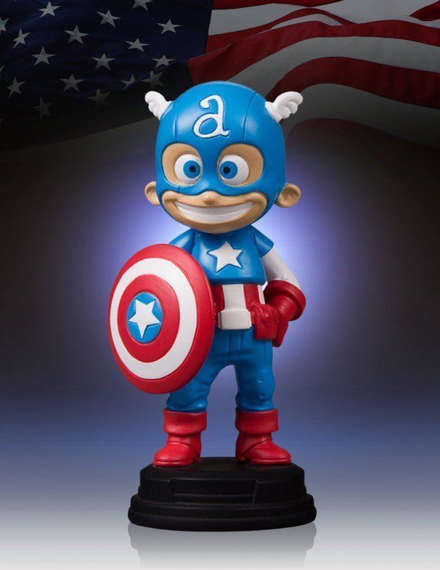 Une statue de Captain America d’après Skottie Young