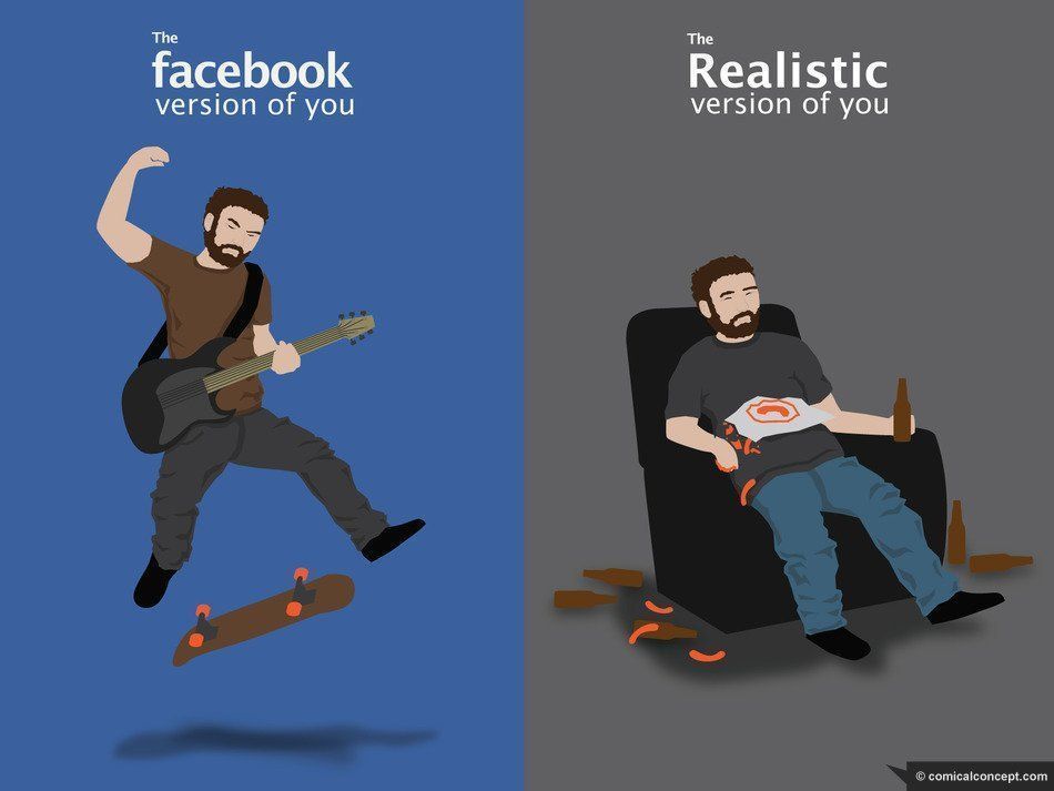 Facebook VS La Réalité en 7 images