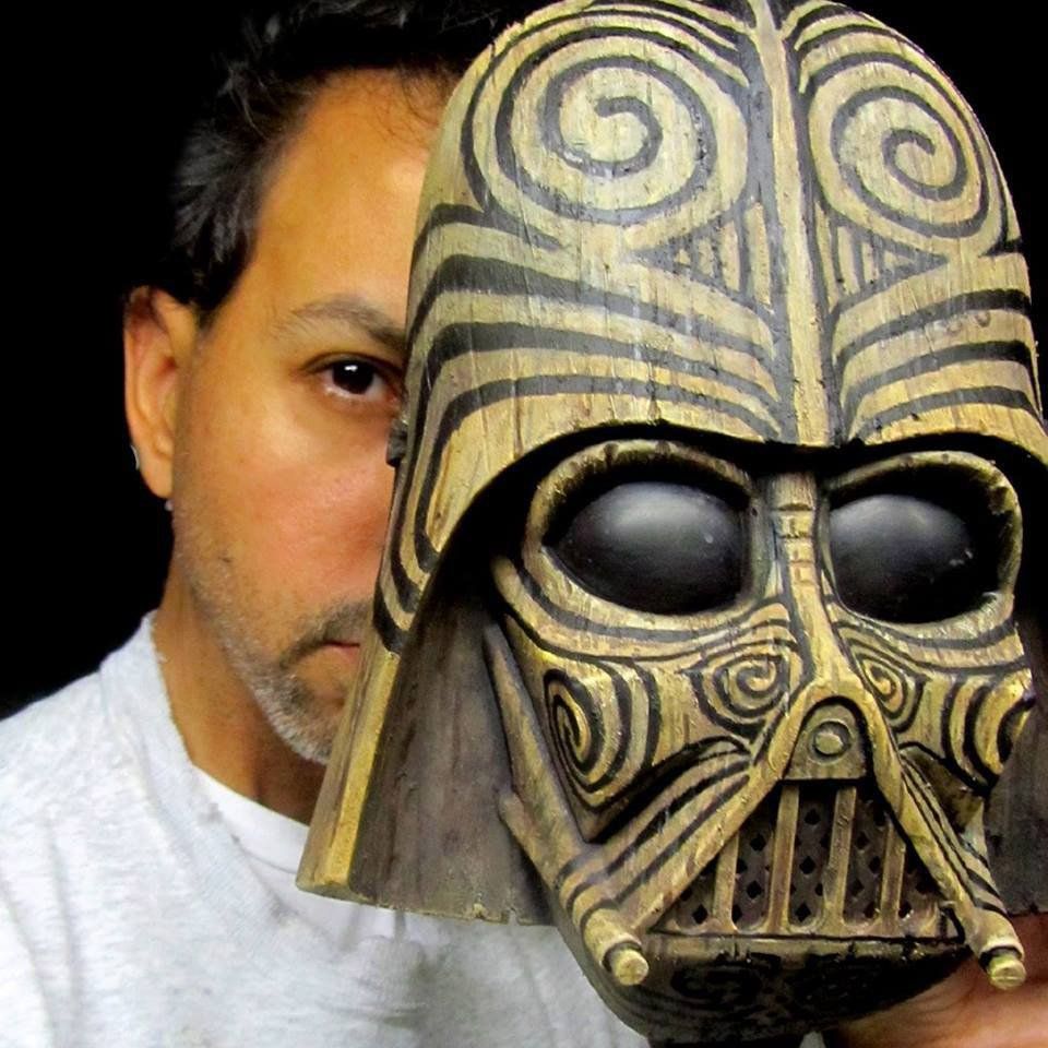 Un masque de Dark Vador Tiki dans le style Maori #4
