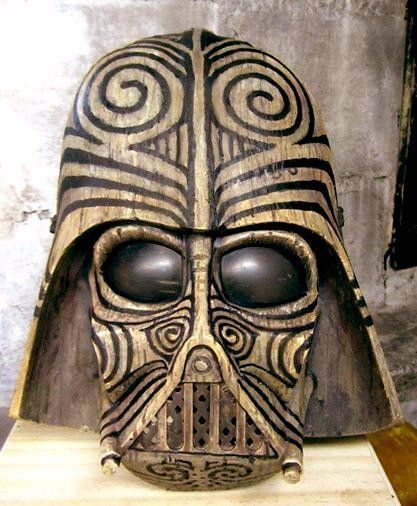 Un masque de Dark Vador Tiki dans le style Maori #3