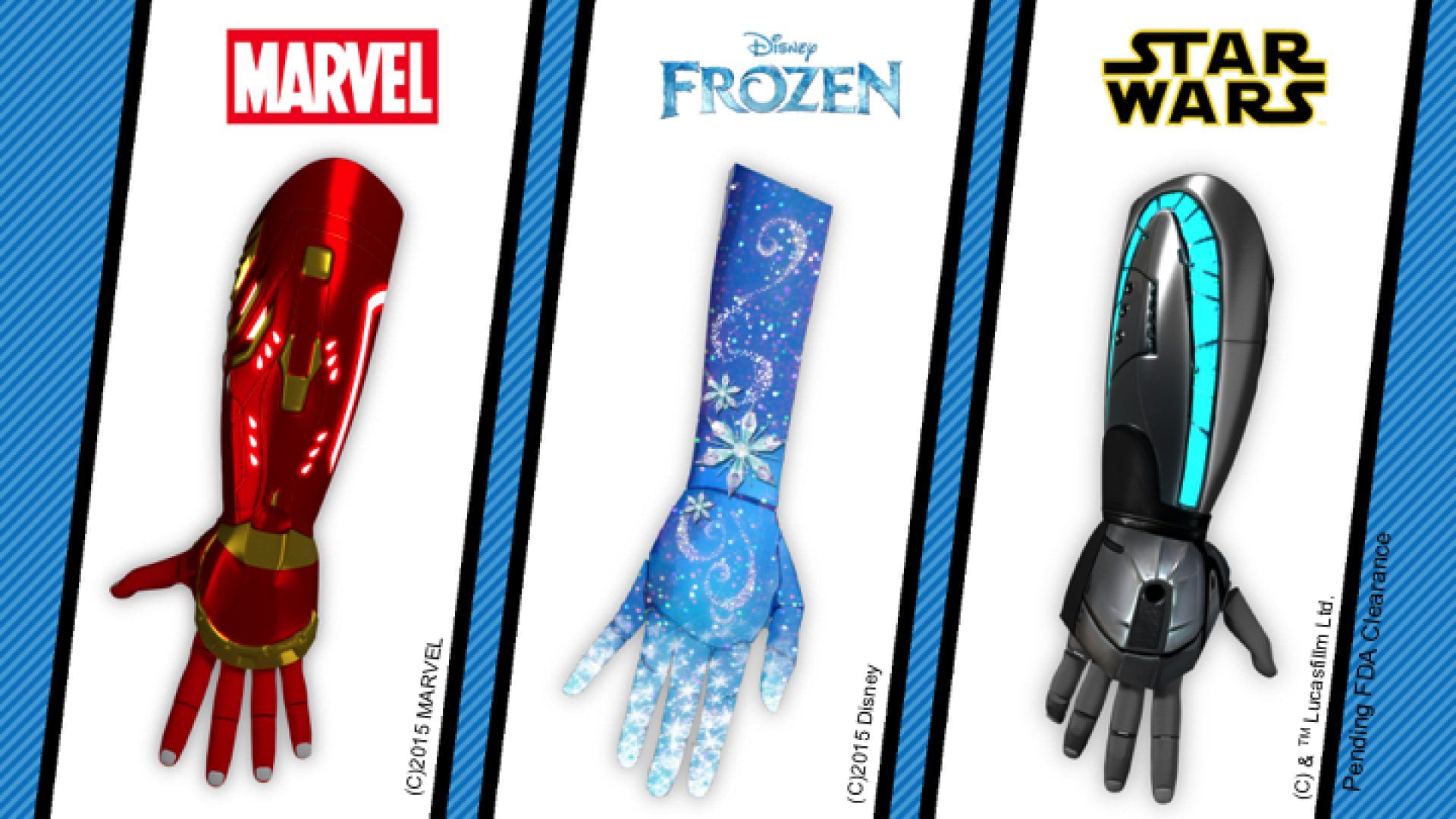 Des prothèses bioniques Iron Man, Star Wars et Disney pour enfants