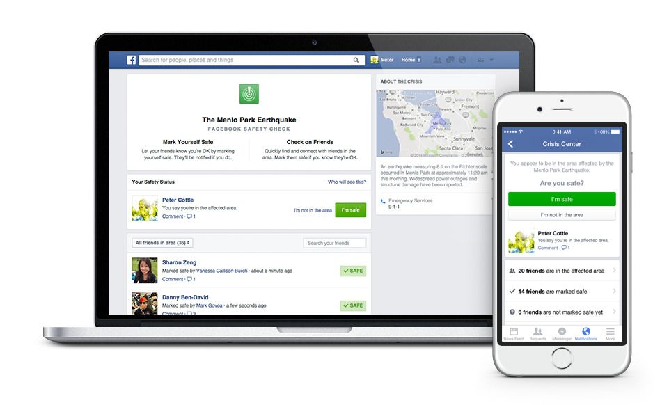 Facebook Safety Check : indiquez à vos proches que vous allez bien après une catastrophe ou un attentat