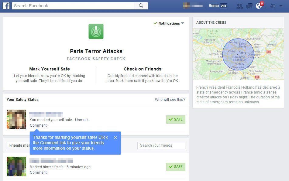 Facebook Safety Check : indiquez à vos proches que vous allez bien après une catastrophe ou un attentat #2