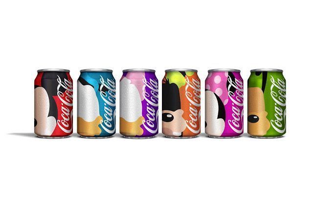 6 superbes canettes de Coca-Cola avec des personnages Disney stylisés #8