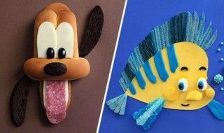 6 adorables personnages Disney fabriqués avec de la nourriture