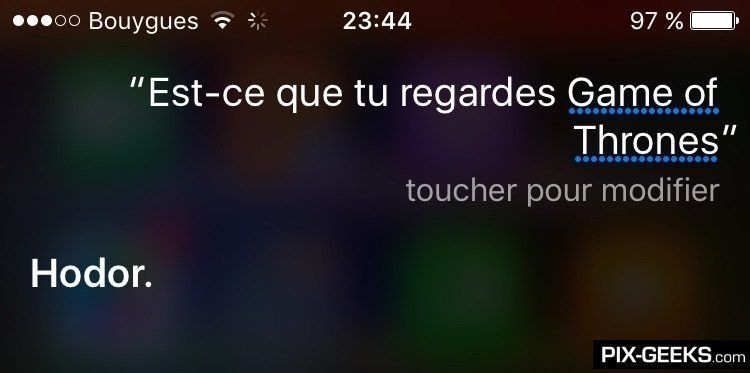 Siri aussi est fan de Game Of Thrones #2