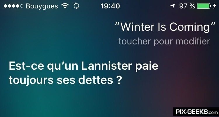 Siri aussi est fan de Game Of Thrones #13