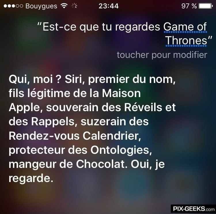 Siri aussi est fan de Game Of Thrones #4