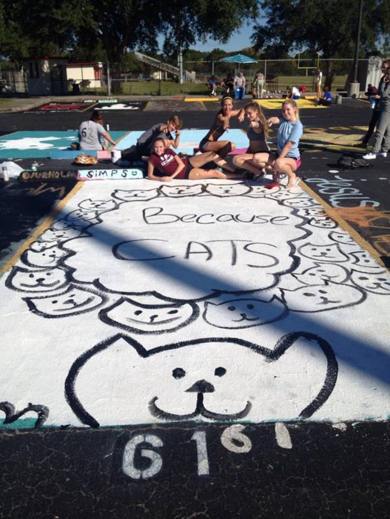 Aux Etats-Unis, les étudiants peignent leur place de parking #14