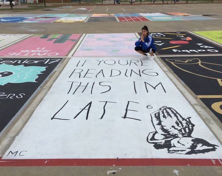 Aux Etats-Unis, les étudiants peignent leur place de parking #15