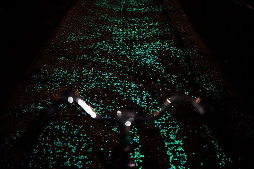 Une piste cyclable phosphorescente rend hommage à Van Gogh #5