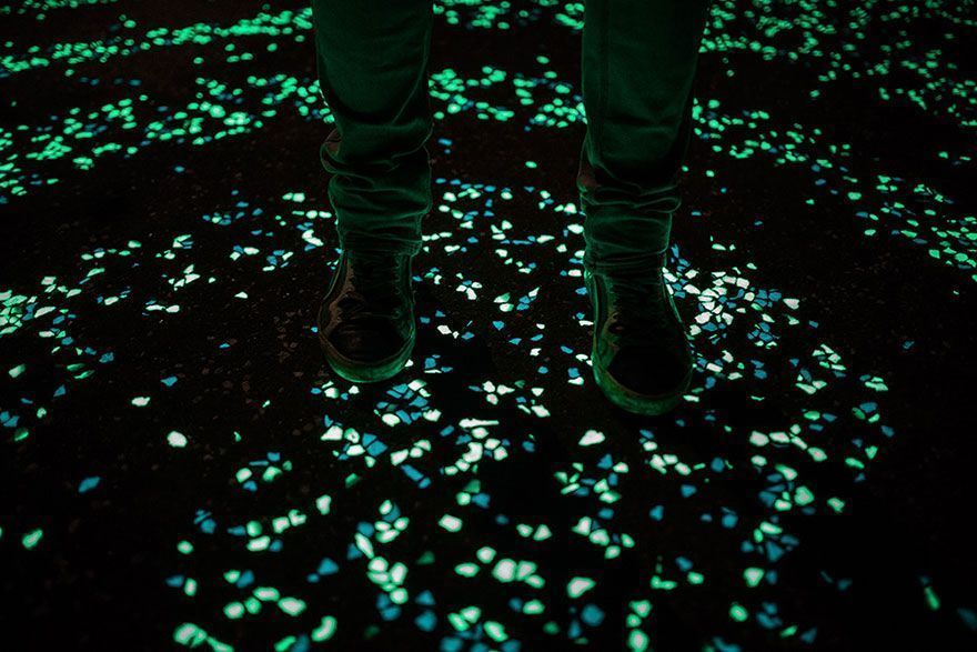 Une piste cyclable phosphorescente rend hommage à Van Gogh #7