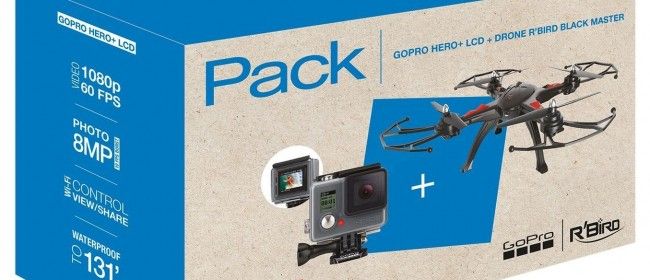 Cyber Monday : le pack GoPro Hero + LCD + Drone R'Bird Black Master passe de 479€ à 249€ (-48%)