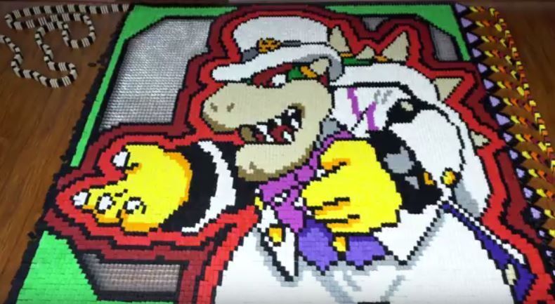 Super Mario Odyssey : 150.000 dominos tombent pour fêter la sortie du jeu #2
