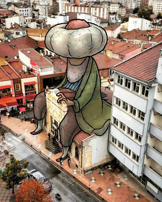 Lilliputs Series : il ajoute des géants sur des photos d'Istanbul #9