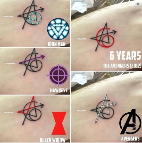 Avengers Infinity War : les acteurs se font tatouer le logo des Avengers pour fêter le succès du film #3