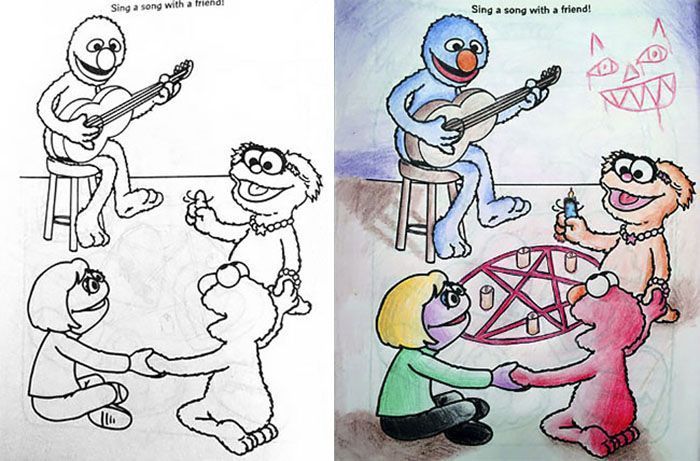 Coloring Corruptions : quand les adultes détournent les cahiers de coloriage des enfants #7